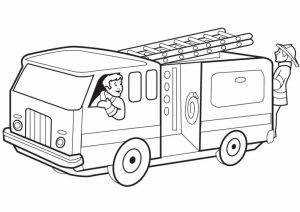 Fire Truck Coloring Page Printable for Kids   18640