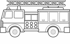 Fire Truck Coloring Page to Print Online   4802