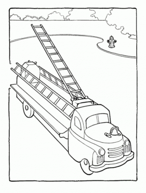 Fire Truck Coloring Pages Free to Print   43800