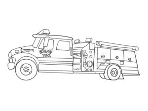 Fire Truck Coloring Pages Free to Print for Kids   20057