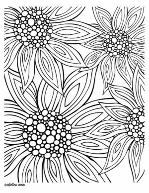 Flowers Coloring Pages for Adults Printable   5271d