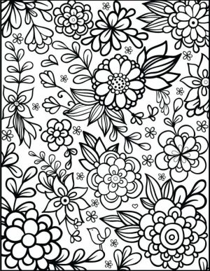 Flowers Coloring Pages for Adults Printable   ar371