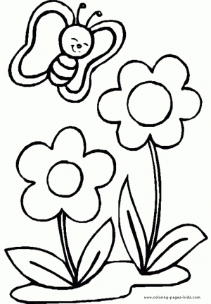 Flowers Coloring Pages for Kids   4718