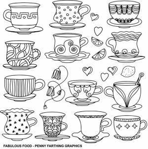 Food Coloring Pages coffee and tea   95nv7