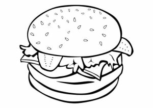Food Coloring Pages hamburger   ldtx4