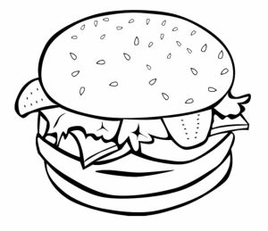 Food Coloring Pages hamburger   ycr3b
