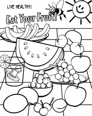 Food Coloring Pages healthy fruit  i84bc