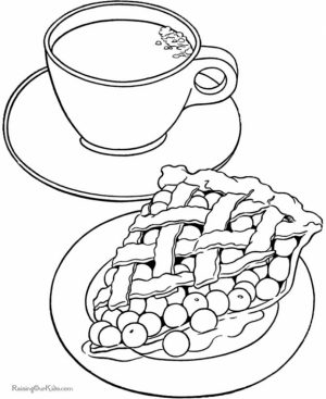 Food Coloring Pages tea and pie   lpec6