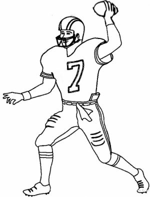 Football Player Coloring Pages Printable for Kids   13274