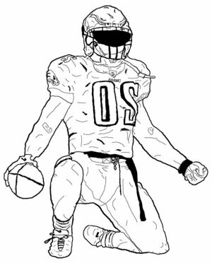Football Player Coloring Pages to Print Online   07577