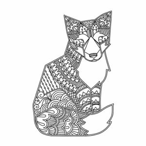 Fox Coloring Pages for Adults   2mk67