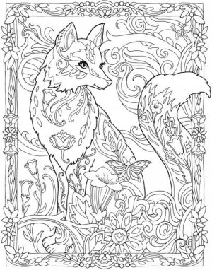 Fox Coloring Pages for Adults   ge6dm