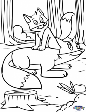 Fox Coloring Pages for Kids   yt4na