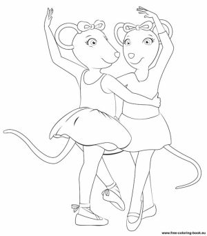 Free Angelina Ballerina Coloring Pages   119151