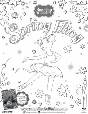 Free Angelina Ballerina Coloring Pages   492358