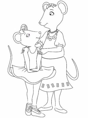 Free Angelina Ballerina Coloring Pages   623673