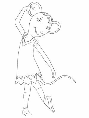 Free Angelina Ballerina Coloring Pages   787909