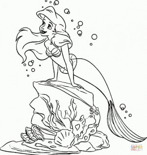 Free Ariel Coloring Pages for Kids   yy6l0