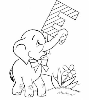 Free Baby Elephant Coloring Pages for Preschoolers   96316
