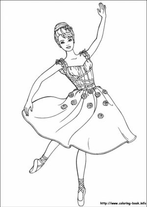 Free Barbie Coloring Pages for Kids   yy6l0