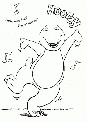 Free Barney Coloring Pages to Print for Kids   09538