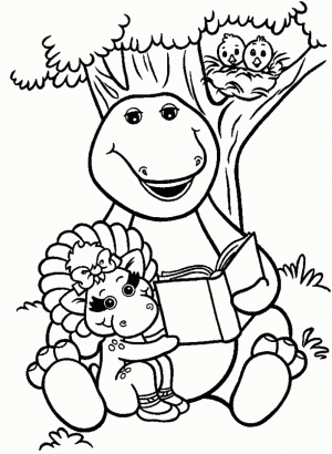 Free Barney Coloring Pages to Print for Kids   37836