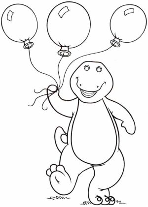 Free Barney Coloring Pages to Print for Kids   43780