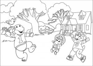 Free Barney Coloring Pages to Print for Kids   43781