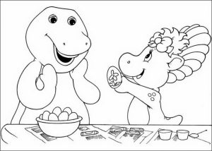 Free Barney Coloring Pages to Print for Kids   43789