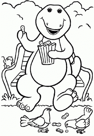 Free Barney Coloring Pages to Print for Kids   57831