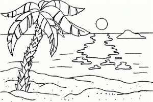 Free Beach Coloring Pages   N1TDN
