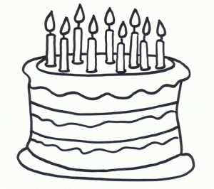 Free Birthday Cake Coloring Pages   25762