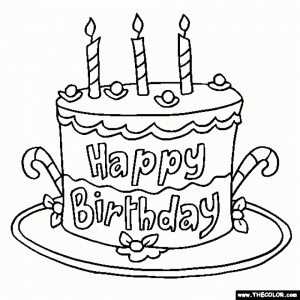 Free Birthday Cake Coloring Pages   4488