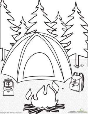 Free Camping Coloring Pages   92377