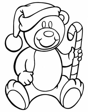 Free Candy Cane Coloring Page for Toddlers   54499