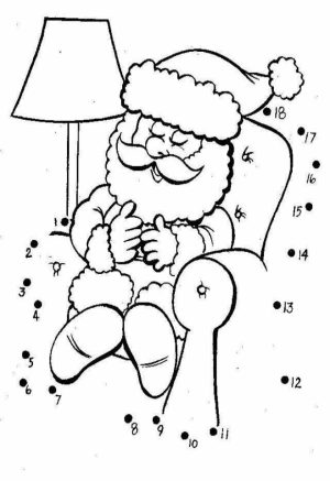 Christmas Dot to Dot Coloring Pages