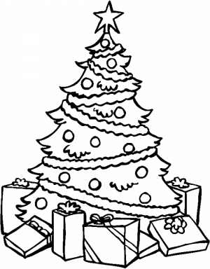Free Christmas Tree Coloring Pages   84299