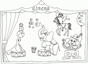 Free Circus Coloring Pages to Print   39122