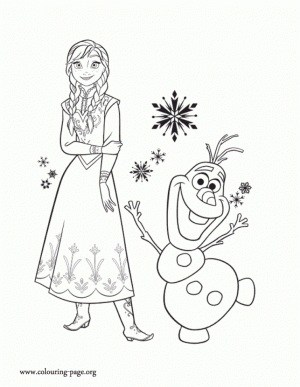 Free Coloring Pages of Princess Anna from Disney Frozen   00321