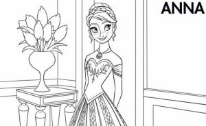 Free Coloring Pages of Princess Anna from Disney Frozen   11741