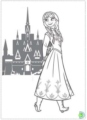 Free Coloring Pages of Princess Anna from Disney Frozen   11791