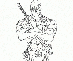 Free Deadpool Coloring Pages   119153