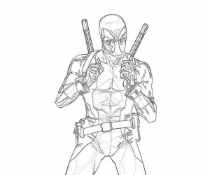 Free Deadpool Coloring Pages   492360