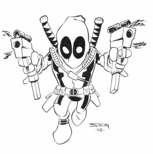 Free Deadpool Coloring Pages   623675