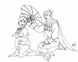 Free Disney Princess Mulan Coloring Pages for Girls   gr474