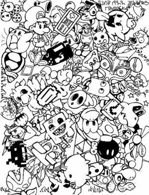 Free Doodle Art Coloring Pages for Adults   bbc54