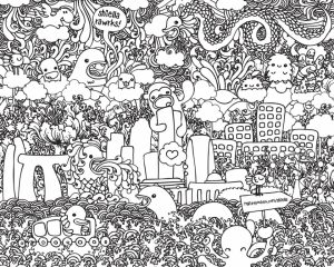 Free Doodle Art Coloring Pages for Adults   CGT0P