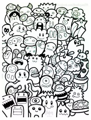 Free Doodle Art Coloring Pages for Adults   GTC61