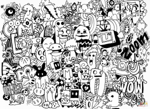 Free Doodle Art Coloring Pages for Adults   PL75X