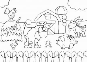 Free Farm Coloring Pages   F5W4W